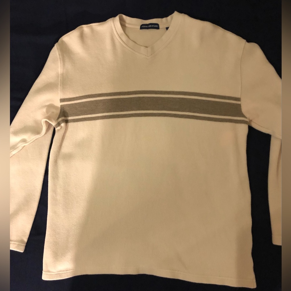 John Ashford Mens V-Neck Sweater Size Large